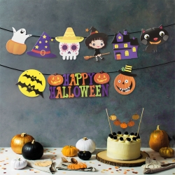 Halloweensky papier girlanda - viac druhov motívu - 3,5 m