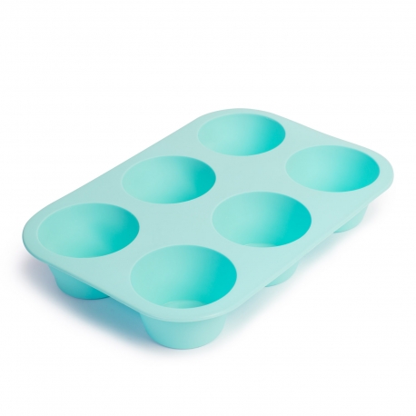 Silikónová forma na 6 muffinov 5 / 7 cm primer modrá