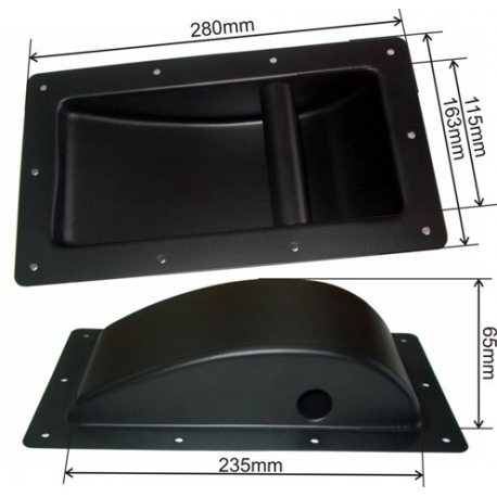 Rukoväť na reprobedne kovová 280 x 163 mm