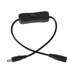 Kábel s vypínačom a konektormi 5,5 x 2,1 mm, 2x 15 cm