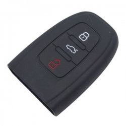 Obal na kľúč Audi 3-tlačítkový, čierny silikónový