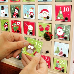 Sada nálepok na adventný kalendár - 5 x 5 cm