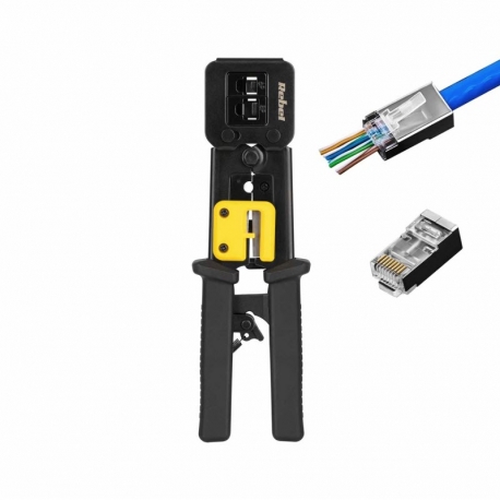 Kliešte krimpovacie RJ45/RJ12/RJ11 pre prechodné konektory