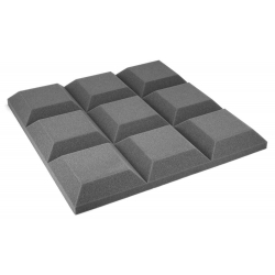 Akustický molitan * tlmiaci materiál * vzor čokoláda * tmavo šedý * 50x50x5cm