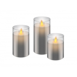 Vosková LED sviečka GOOBAY 57865 sada 3ks