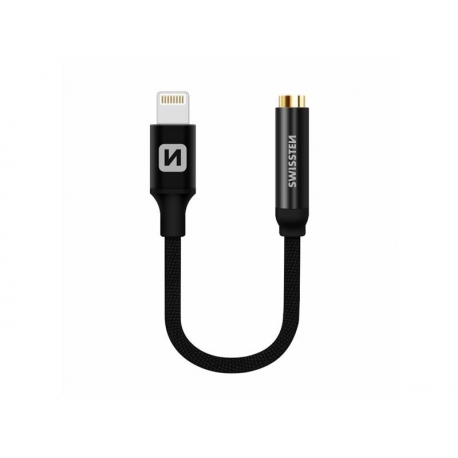 Adaptér SWISSTEN Lightning na 3,5mm Jack Black