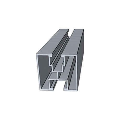 Hliníkový montážny H profil 40x40mm 2,35m strieborný (PE system)