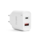 Sieťový adaptér USB + Type-C PD20W rýchle nabíjanie - biely
