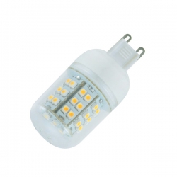 Žiarovka LED, pätica G9, 2,6W / 230V, s krytom - biela teplá