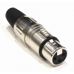 XLR konektor na kábel zásuvka (samica) káblová - celokovová XLR-F