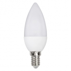 LED žiarovka C37, E14/230V, 7W - biela teplá (sviečka)