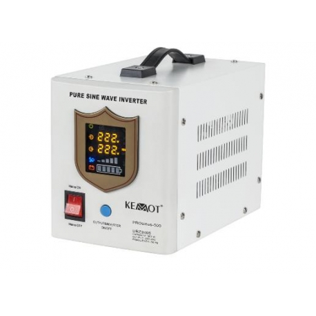 Záložný zdroj čistý sínus PROsinus-500W 12V/ 230V KEMOT