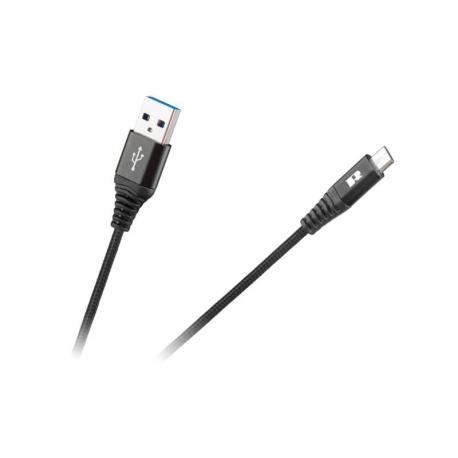 Nabíjací kábel na mobilný telefón USB / Micro USB, čierny 2m, dátový kábel 2m