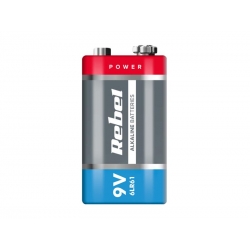 Batéria 9V (6LR61) alkalická REBEL 1ks / shrink BAT0062