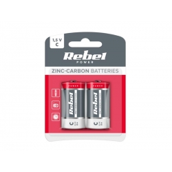 Batéria C (R14) Zn-Cl REBEL 2ks / blister BAT0083B