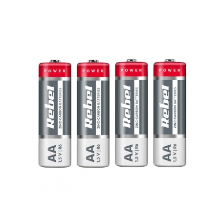 Batéria AA (R6) Zn-Cl REBEL 4ks / shrink BAT0081