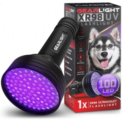 Veľké UV LED svietitdlo GEARLIGHT * 100 LED