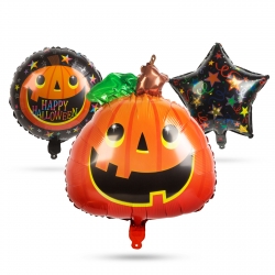 Sada halloweenskych balónov - tekvica - 5 ks / balenie