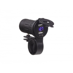 Nabíjačka USB STU 34705 s voltmetrom na motocykel