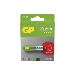 Batérie AA (R6) alkalická GP Super 8ks