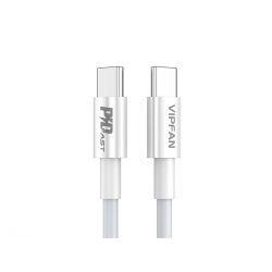 Kábel VIPFAN P02 USB-C /USB-C 1m White