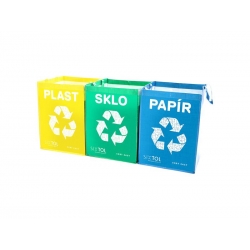 Sada tašiek na triedený odpad SIXTOL Sort Easy 3 Basic 3x36l