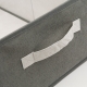 Úložný box z látky - 38,5 x 24 x 16,5 cm - sivý