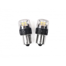 Autožiarovka LED BA15S 12V CARCLEVER 16LED 2835SMD oranžová 2ks
