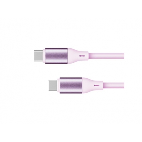 Kábel KRUGER & MATZ KM1269-1P USB-C/USB-C 1m Pink