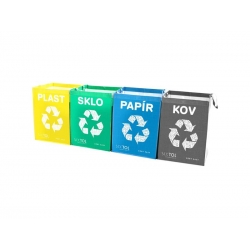 Tašky na triedený odpad SIXTOL Sort Easy 4 Metal 4x36l