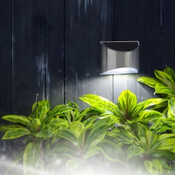 Solárna lampa - na stenu - 10 x 5 x 8 cm - 4 biele SMD LED
