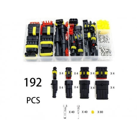 Súprava vodotesných konektorov do auta, celkom 192 komponentov