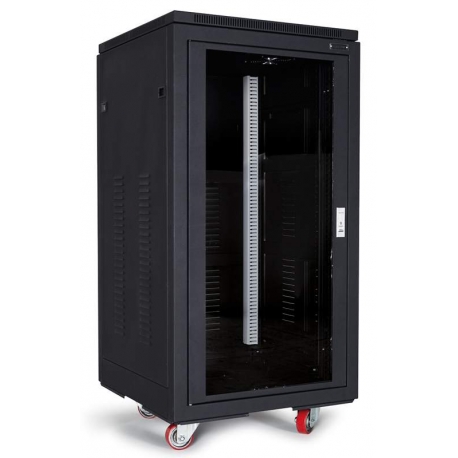 19" kovový RACK s výškou 20U * Presklené predné dvere so zámkom * 585x1170x585mm