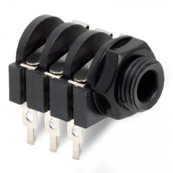JACK zásuvka spájkovateľná do PCB mono • 6,3 mm
