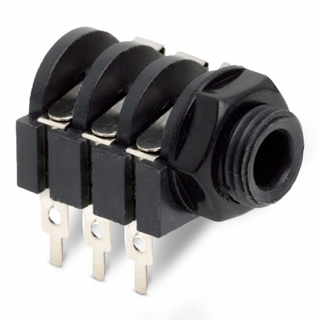 JACK zásuvka spájkovateľná do PCB mono • 6,3 mm