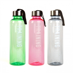 Športová fľaša - plastová, priehľadná - 550 ml - v 3 farbách