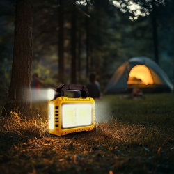 Multifunkčná ručná lampa - solárny panel, USB-C - 6 režimov svietenia, 8 LED, 3600 mAh