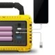 Multifunkčná ručná lampa - solárny panel, USB-C - 6 režimov svietenia, 8 LED, 3600 mAh