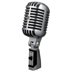 Dynamický vokálový mikrofón SHURE s vypínačom a retro vzhľadom