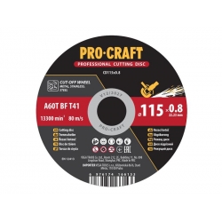 Kotúč rezný PROCRAFT 115x0,8mm