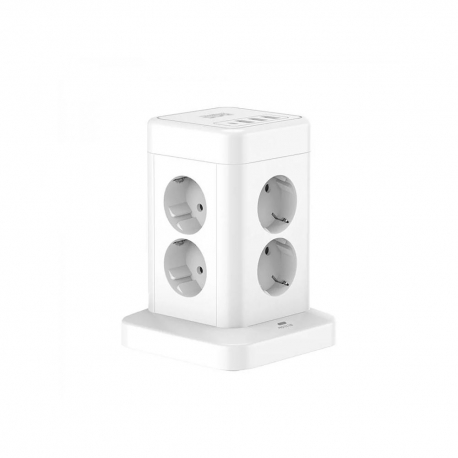 WinningStar – Kockový rozbočovač – 8 zásuviek + 3 x USB + 1 x Type-C – 3 m