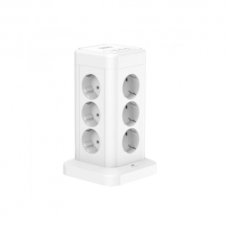 WinningStar – Kockový rozbočovač – 12 zásuviek + 3 x USB + 1 x Type-C – 3 m