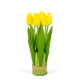 Dekoratívna umelá rastlina - tulipán - žltá - 26 x 6,5 cm