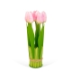 Umelá rastlina dekorácia - tulipán - ružová - 26 x 6,5 cm