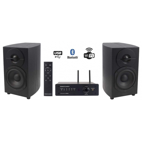 Set digitálneho zosilňovača WA250 a reprosústav A401B * 2×50W * WIFI/USB/MP3/BT