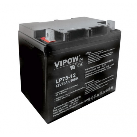 Batéria olovená 12V 75Ah VIPOW BAT0224