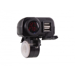 Nabíjačka USB STU 34708 s voltmetrom na motocykel