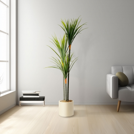 Umelá rastlina dekorácia - Dracaena Marginata - zelená - 1,2 m