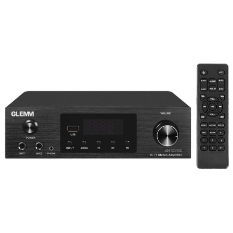 Hifi stereo zosilňovač GLEMM * 2x100W * USB/MP3 prehrávač * Bluetooth * FM tuner