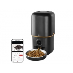 Smart automat na krmivo EMOS Pet Care s kamerou, 4 l, čierny, WiFi Tuya